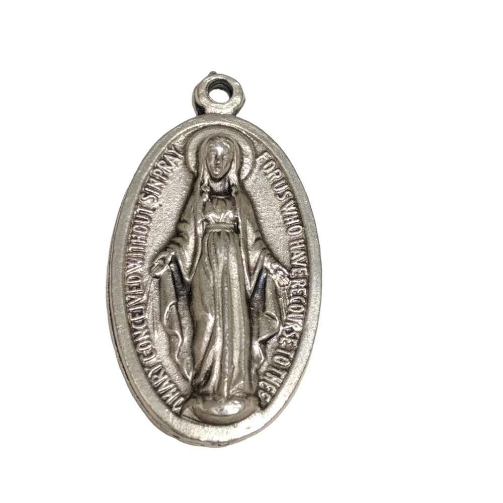 Mary Small Medallion With Bless Saying